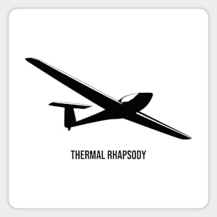 Thermal Rhapsody Glider Pilot Sailplane Biplane aerial floating soaring Magnet